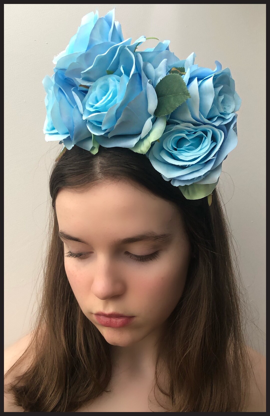 Blue Fascinator Races Fascinator Blue Rose Fascinator Wedding Etsy