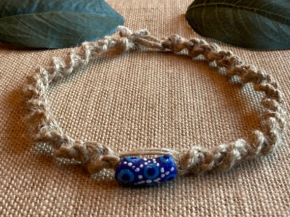 Hemp necklace with beads deals