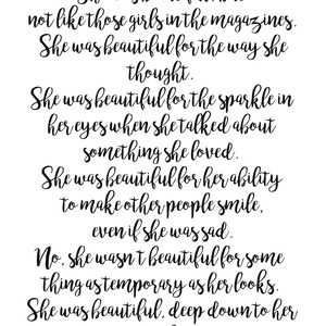 She Was Beautiful, F. Scott Fitzgerald Art Print