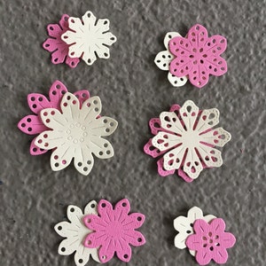 Pretty Petals Paper Die Cut Flowers