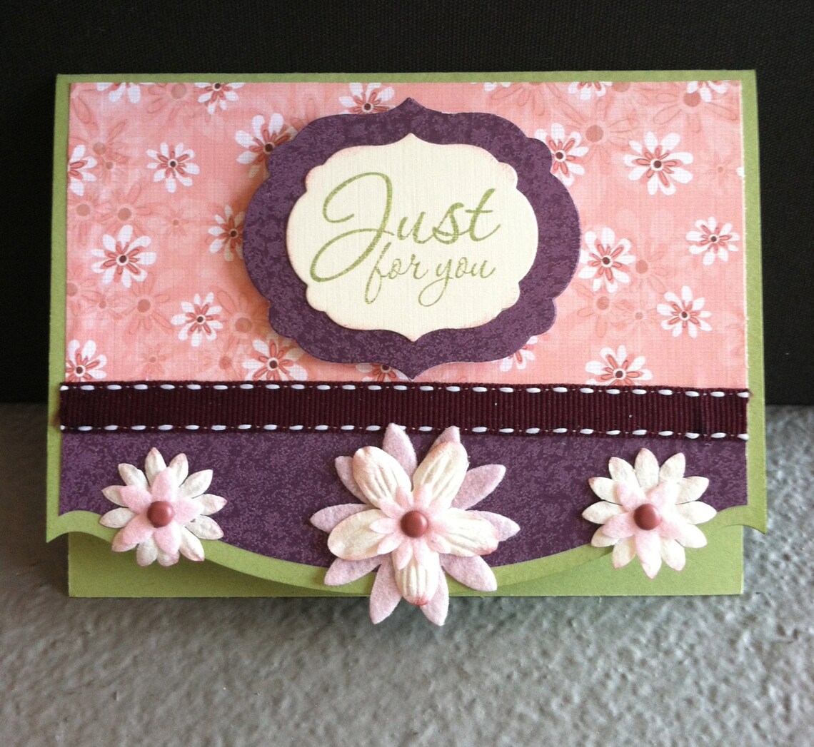 Just for You Floral Card Etsy