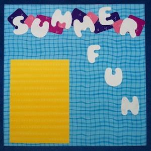 Summer Fun Paper Piecing Scrapbook Title