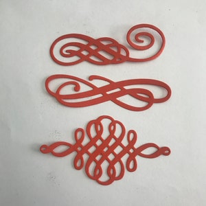 3pc Flourish die cuts