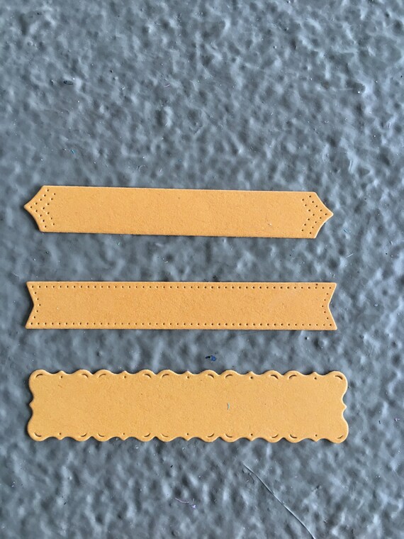 Miniature Banner Die Cuts Etsy