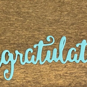 Congratulations Die Cuts