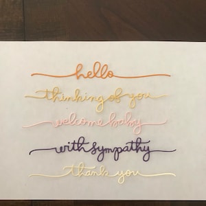 Phrases Die Cuts