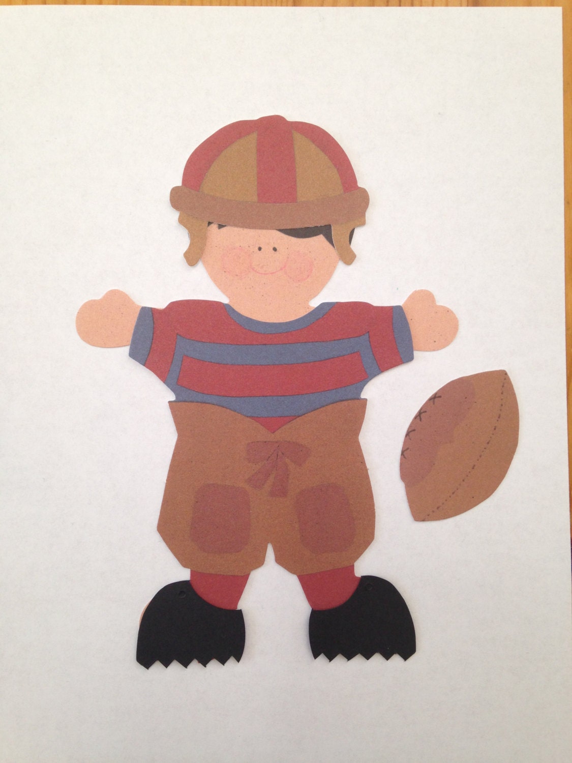 Paper Doll Boy Old Fashioned Football Gear | Etsy