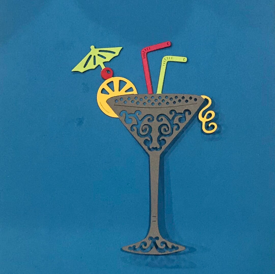Large Cocktail Glass Die Cuts Etsy