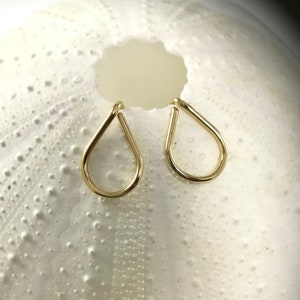 Tiny Teardrop Stud Earrings - Petite, Raindrop, Minimal, Brass, Silver, Gold, Rose Gold, Bridesmaid, Gift, Back To School, Free Shipping