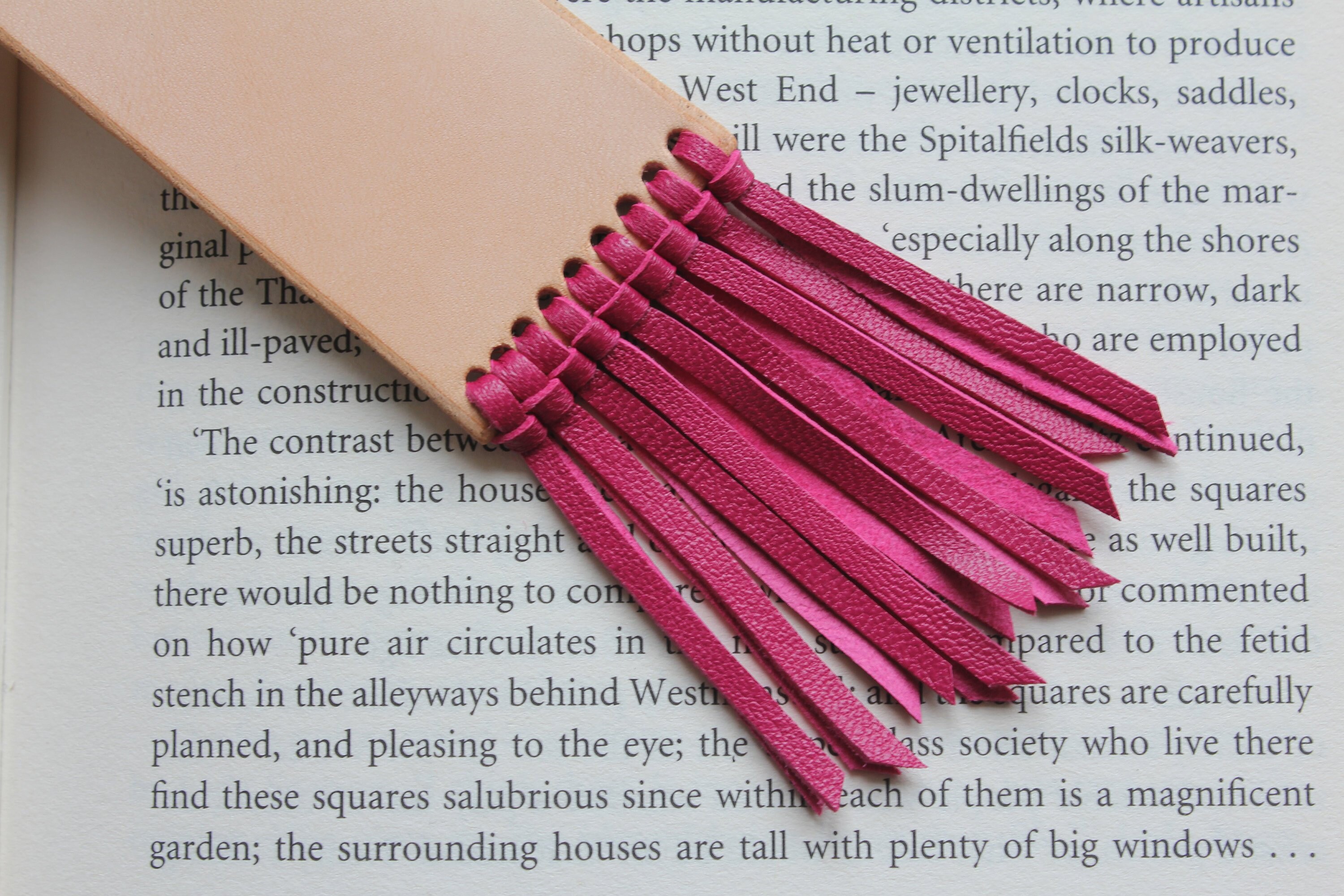 Leather Tassel Bookmark. Can be personalised. Handmade Etsy