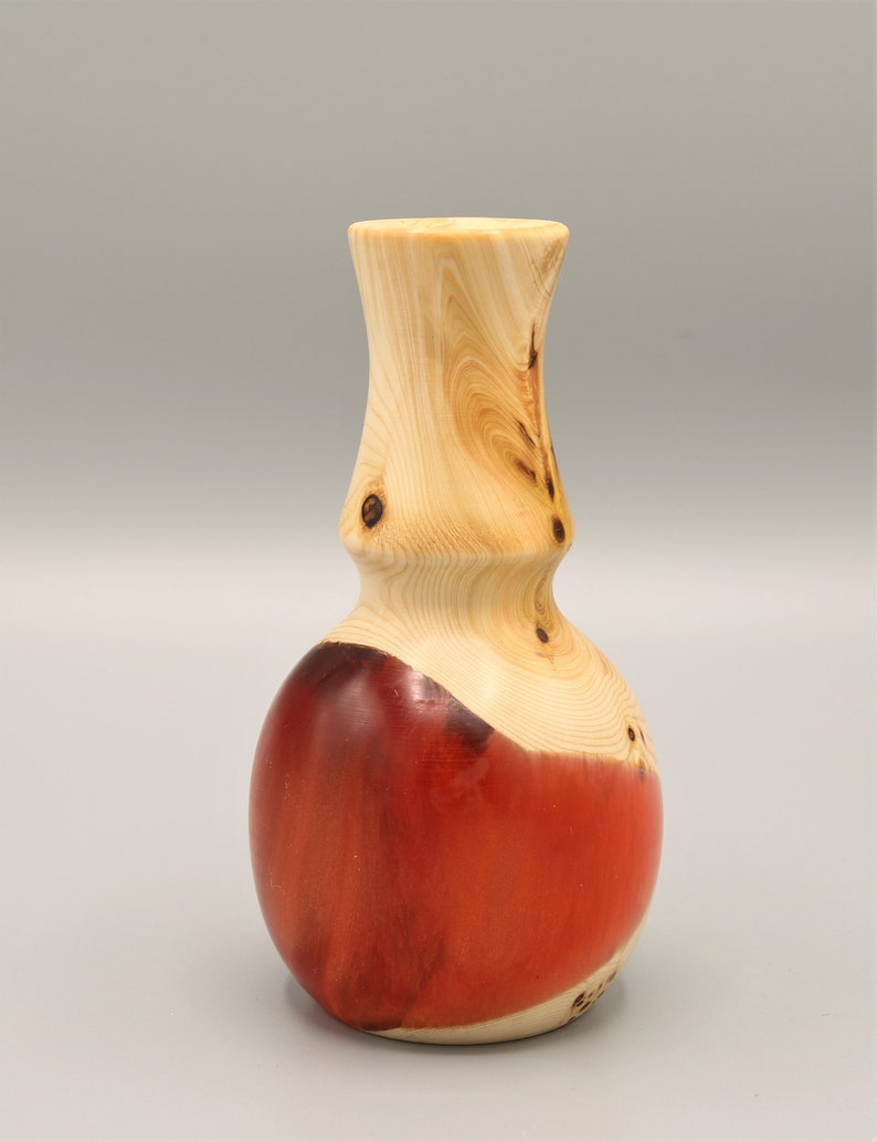 Wood and Resin Bud Vase LatheTurned Juniper Etsy