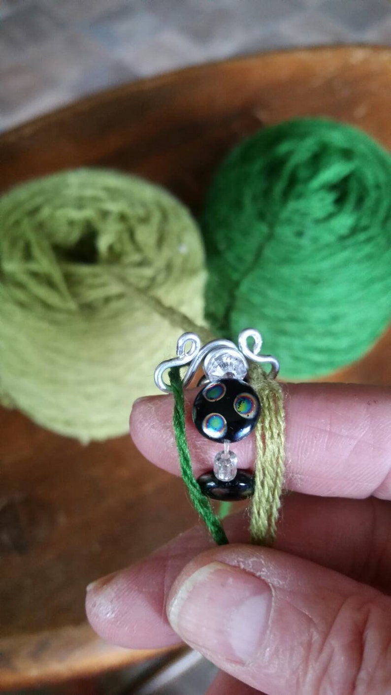 Yarn Guide Ring Black Knitting Accessory / Two Color Strand Etsy