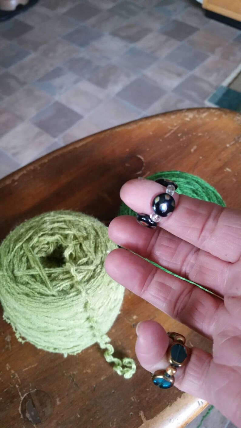 Yarn Guide Ring Black Knitting Accessory / Two Color Strand Etsy