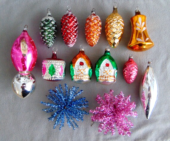 13 Vintage German and Czech Christmas Tree Ornaments - Etsy