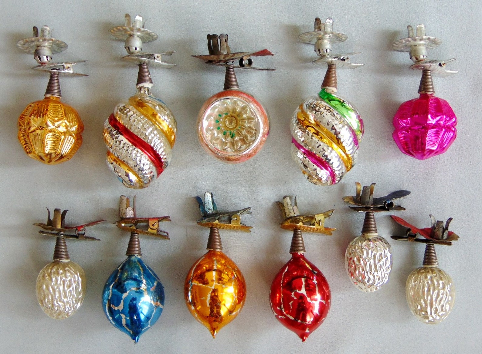 German Antique/Vintage Glass Christmas Tree Ornaments Candle Etsy