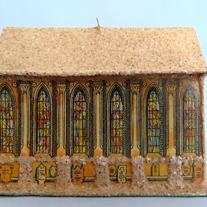 Rare Antique German Large Christmas Tree/Display Ornament Gothic Cathedral