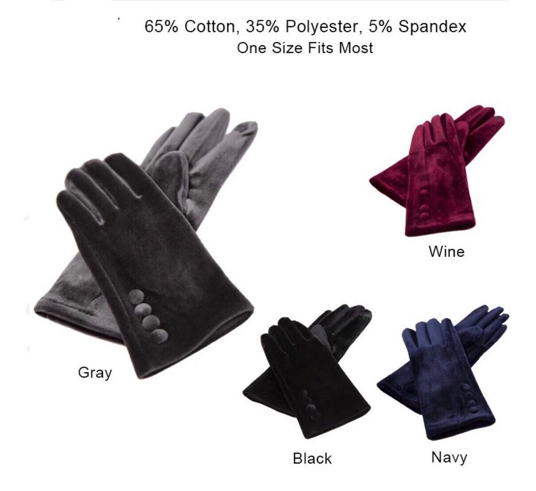 Guantes de terciopelo Guantes smart touch en 4 colores. Etsy España