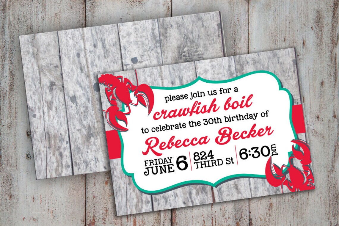 Crawfish Boil Birthday Invitation | Etsy