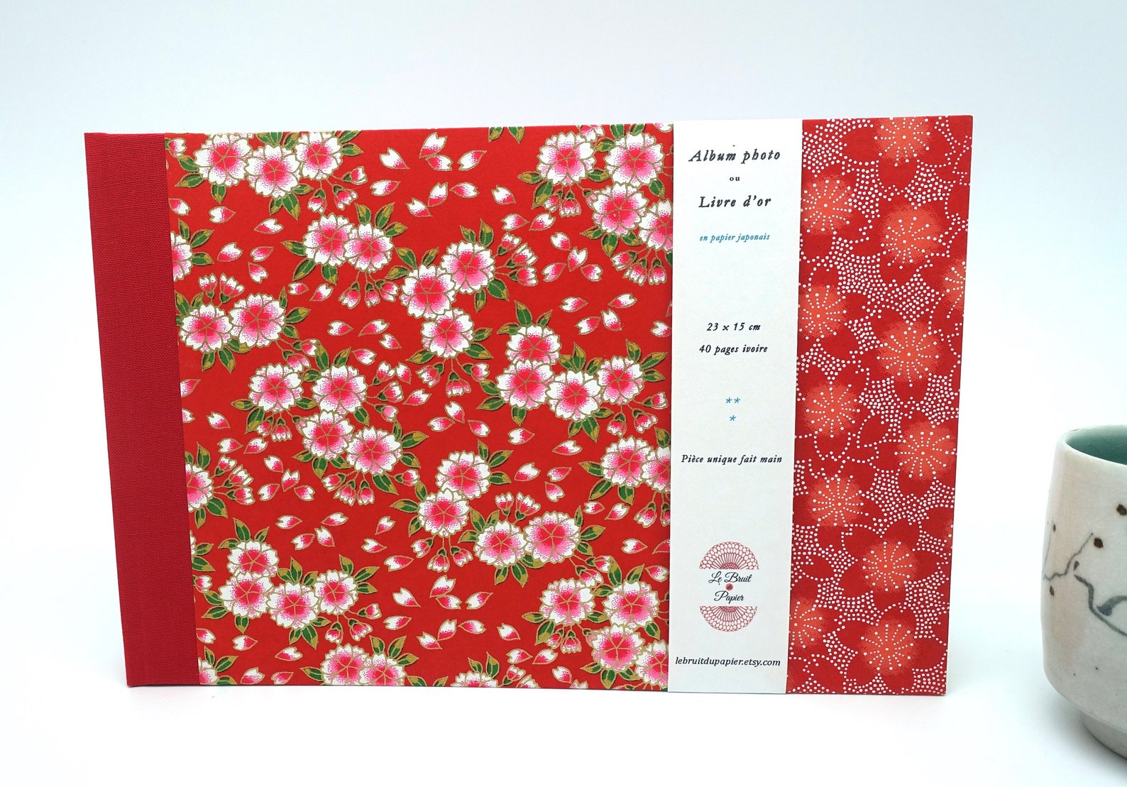 Japanese paper birth photo album romantic wedding guest book image 1.