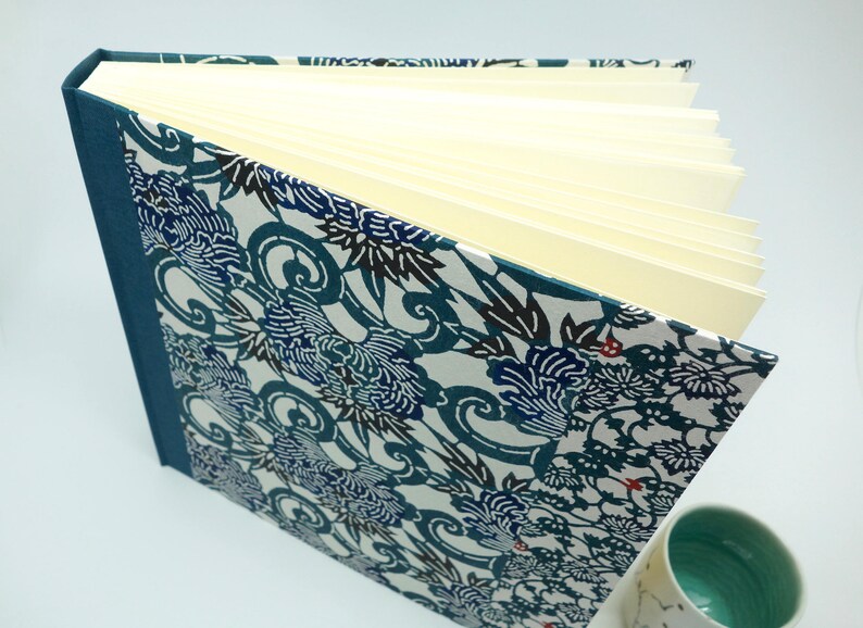 Photo album wedding wedding book baby blue Japanese paper guestbook ethnic japanese paper guest book polaroid