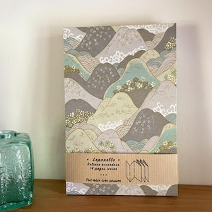Cuaderno de acordeón Leporello para goshuinchō, cuaderno de bocetos de paisajes, miniálbum de fotos en papel washi japonés, cuaderno de viaje a Japón y Asia