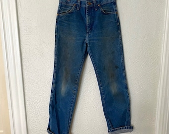 Vintage 90s Wrangler Jeans Worn In Destroyed Distressed Grunge
