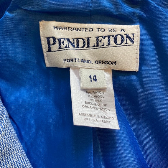 Vintage Pendleton Wool Pant Suit Set Womens Petit… - image 5