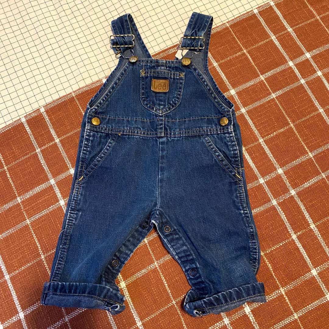 Vintage Lee Denim Overalls, 1960s XS Small Blue Jean