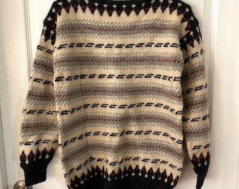 Vintage Wool Fair Isle Sweater Multicolor Women’s S