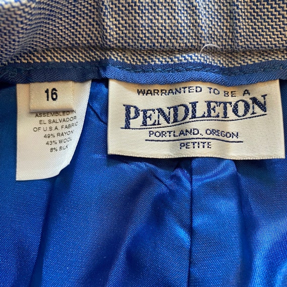 Vintage Pendleton Wool Pant Suit Set Womens Petit… - image 8