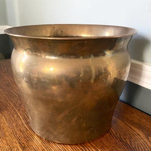 Vintage Solid Brass Planter Pot - Made in India by Dore Collection