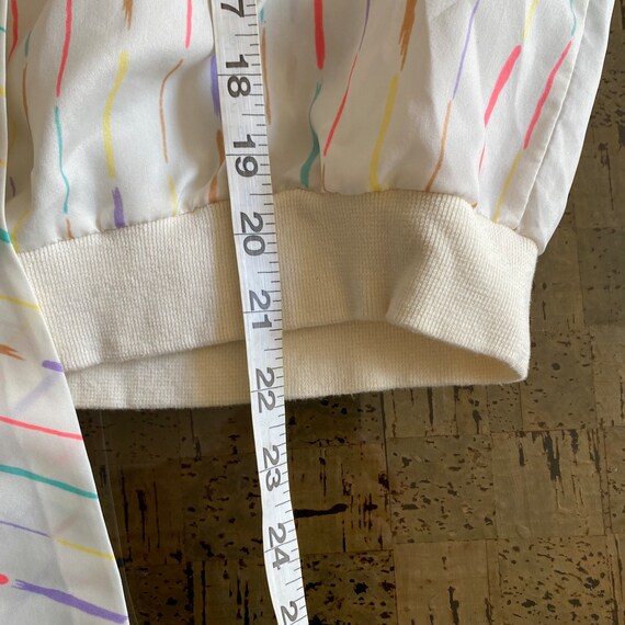 1970s pastel stripe ladies long sleeve blouse, ne… - image 10