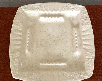 Large Vintage MCM Speckled Ivory Ashtray - MCM Pottery - Catchall Tray