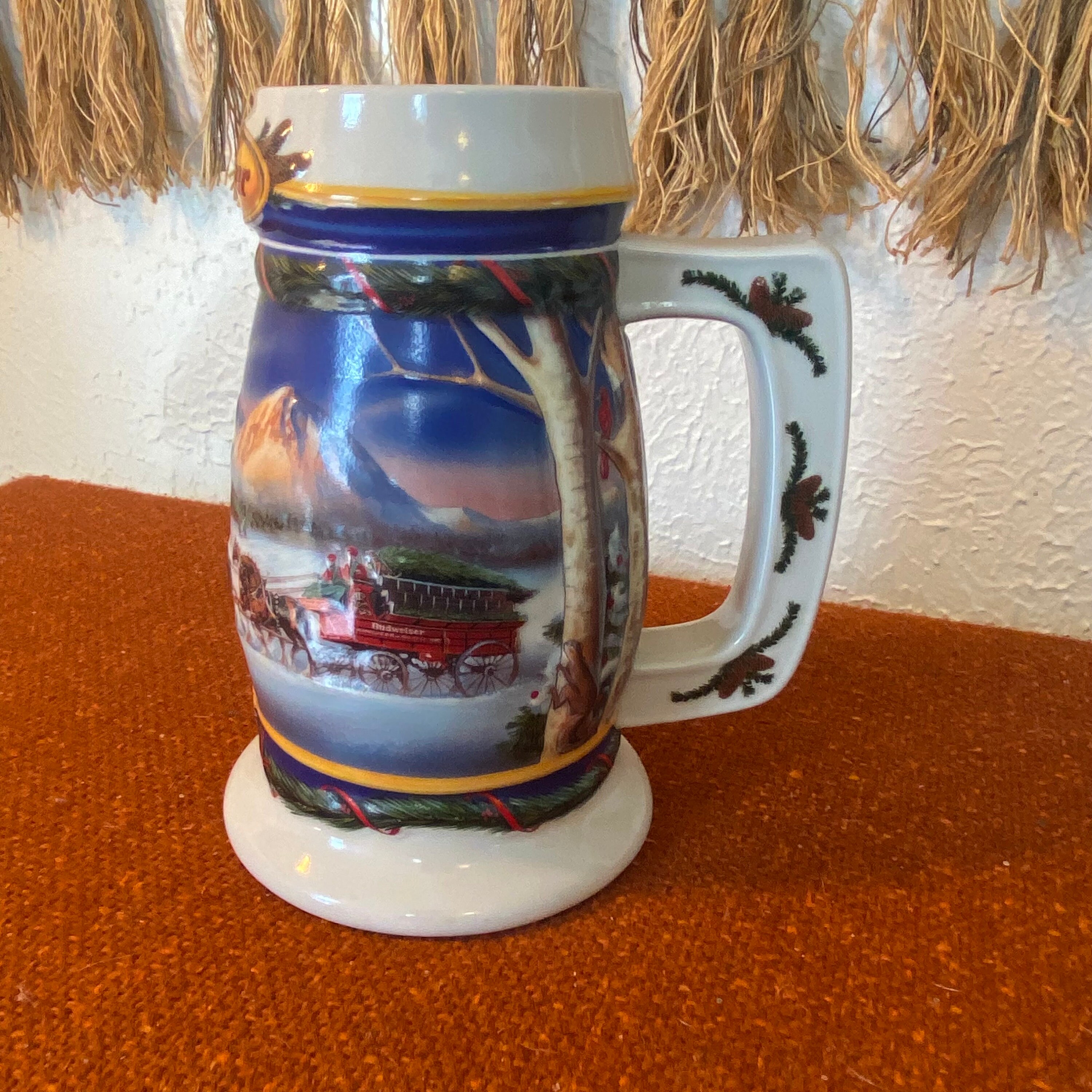 Vintage 2000 Budweiser Holiday Stein CS416 Christmas Mug