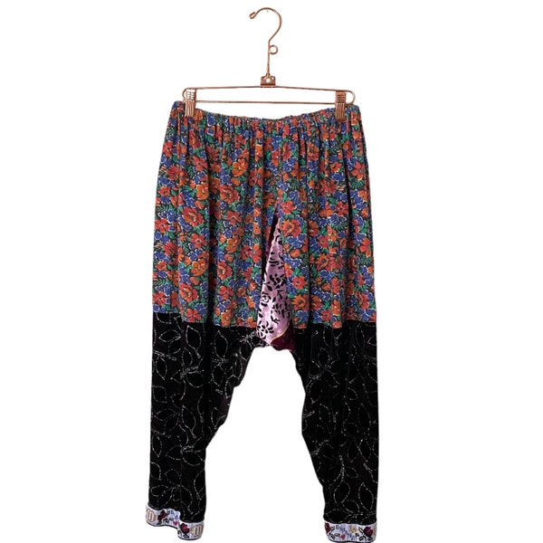 VTG Handmade Harem Pants In A Deep Wide Cut Aladdin Pants Boho Hippie Yoga Pants
