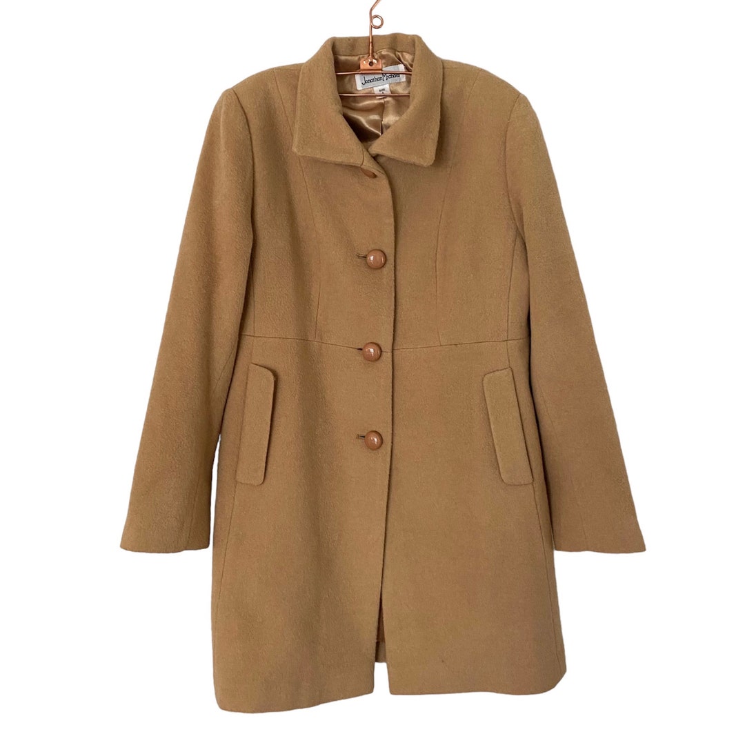Vintage Jonathan Michael Women's 100% Camel Hair Pea Coat