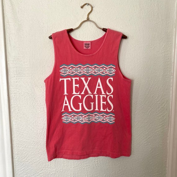 Comfort Colors Texas A & M Aggies Pink Tank Top S… - image 2