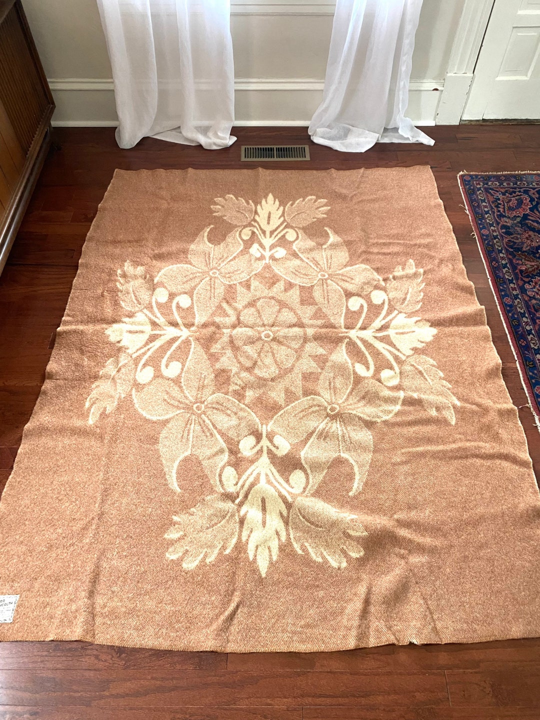 Vintage Orr Health Wool Blanket. Reversible Wool Blanket Etsy