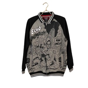 Vintage Ecko Unltd Comic Pattern Track Jacket Collectors Item Men Medium