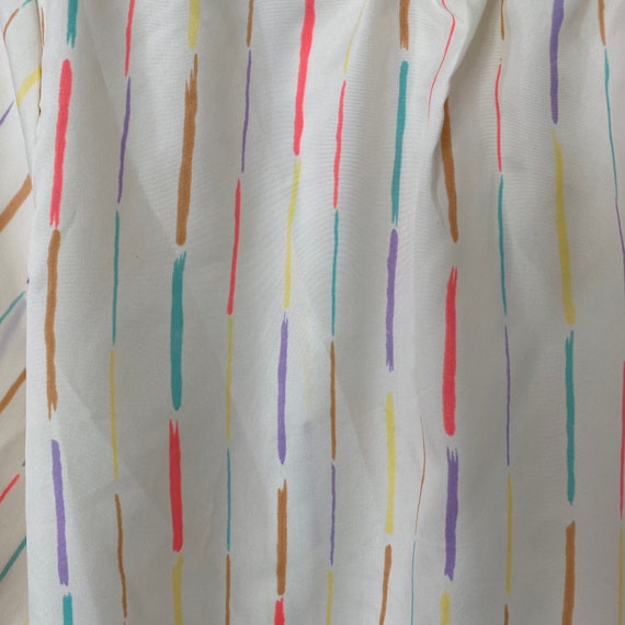 1970s pastel stripe ladies long sleeve blouse, ne… - image 4