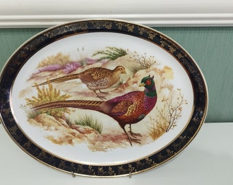 Weatherby Hanley Royal Falcon Ware Oval Plate/Platter Pheasants