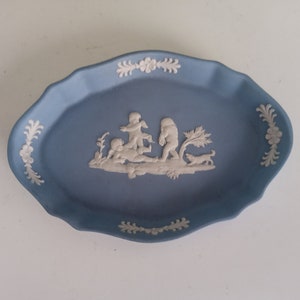 Vintage Wedgwood Jasperware Oval Pin Dish
