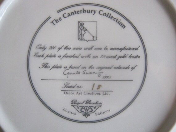 Macclesfield Canterbury Collection Limited Edition Plate Etsy