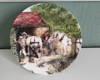 Royal Doulton Plate OLD COUNTRY CRAFTS "The Blacksmith"  1990