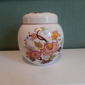 Vintage Sadler Oriental Floral Ginger Jar
