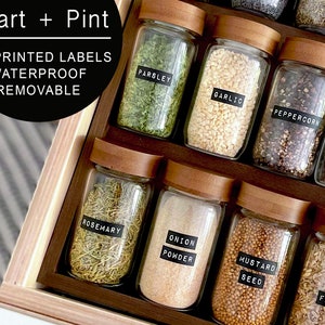 216Pcs Dream Lifestyle Minimalist Spice Jar Labels, Spice Herb Seasoning  Preprinted Labels Stickers, Black Text on White Waterproof Label, Fits for Spice  Jars Containers 