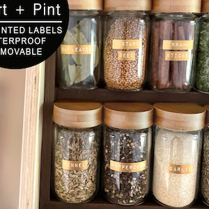 Gold lid spice jars clearance
