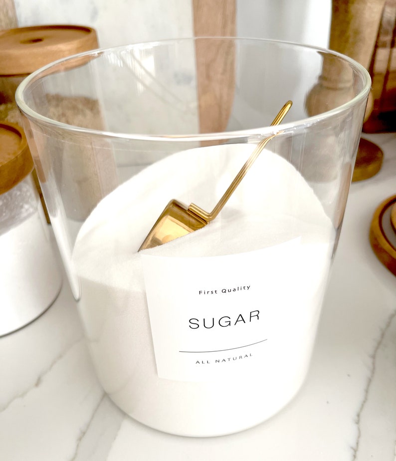 134 Minimalist White Pantry Labels. Preprinted Modern Etsy