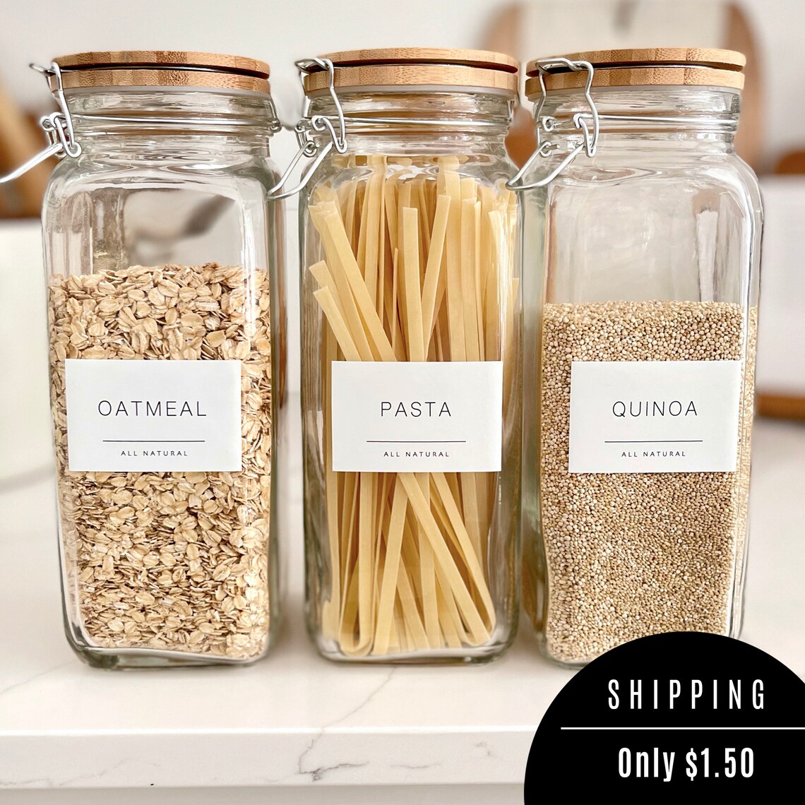 134 Minimalist White Pantry Labels. Preprinted Modern Etsy