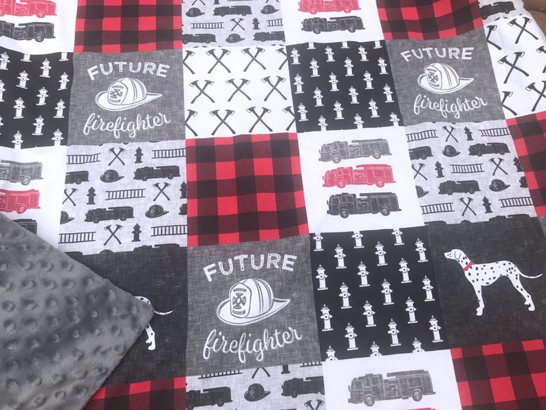 Fireman Baby Blanket Baby Boy Blanket Baby Boy Shower Gift